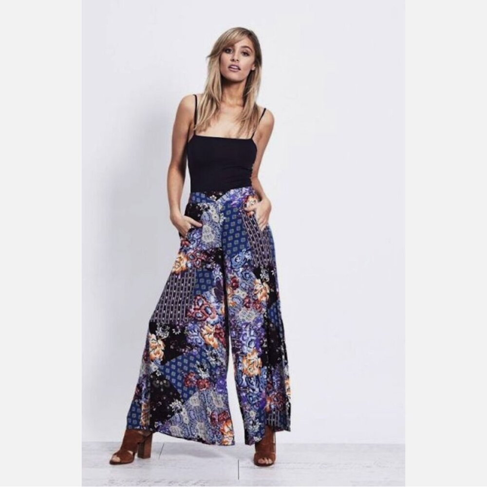 Jaase Collage Demure Floral Wide Leg Pants